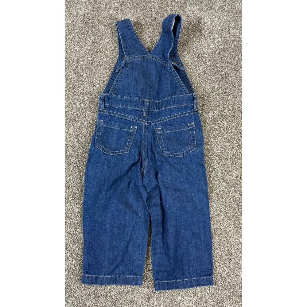 Carters 18 months Toddler Denim Bib Overalls -‎ Vintage Look - Blue Denim